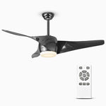 Aria 52-Inch LED Ceiling Fan with Remote Control in Wood, White, or Black