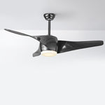 Aria 52-Inch LED Ceiling Fan with Remote Control in Wood, White, or Black