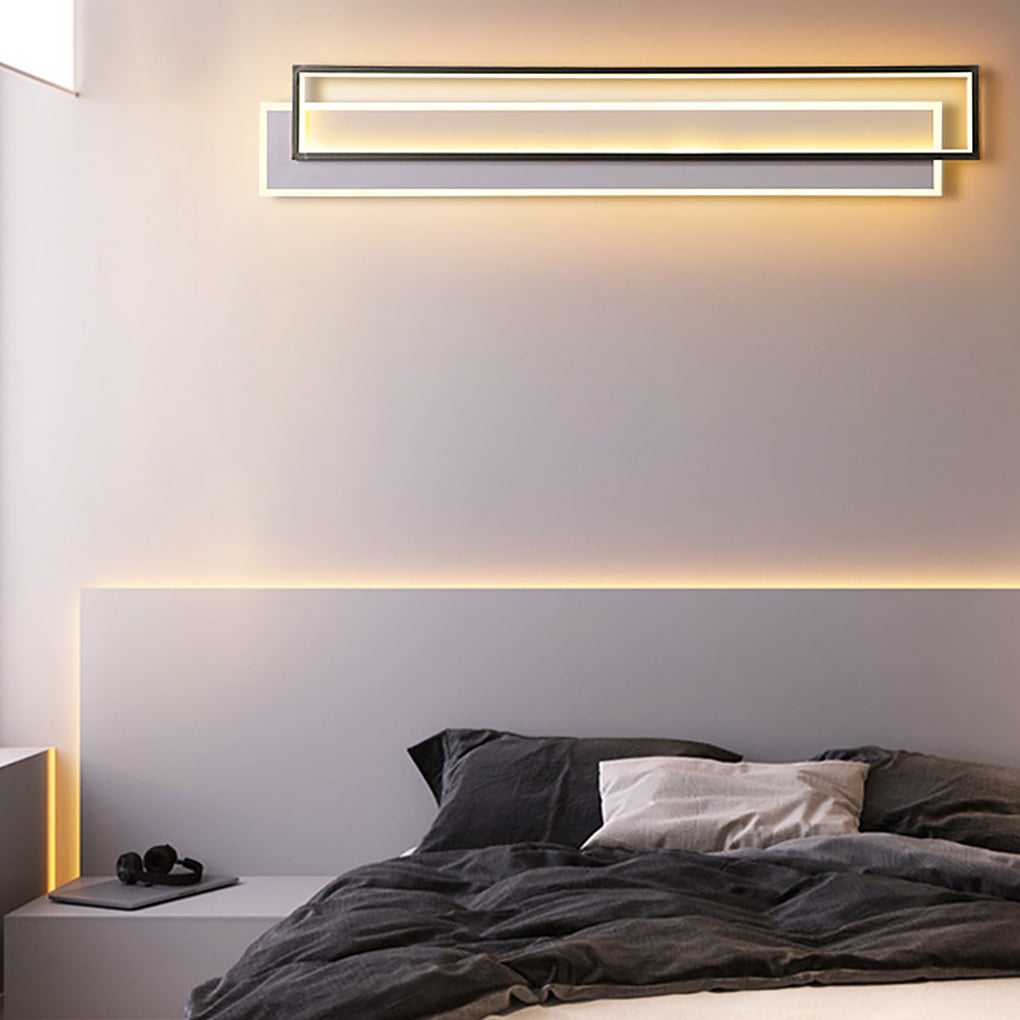 Modern LED Wall Sconce with Three-Step Dimming in Black or Gold