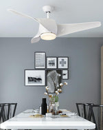 Aria 52-Inch LED Ceiling Fan with Remote Control in Wood, White, or Black