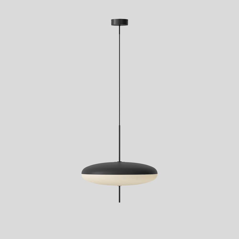 Opal Disc Modern Pendant Light with Opalescent Polymer Shade