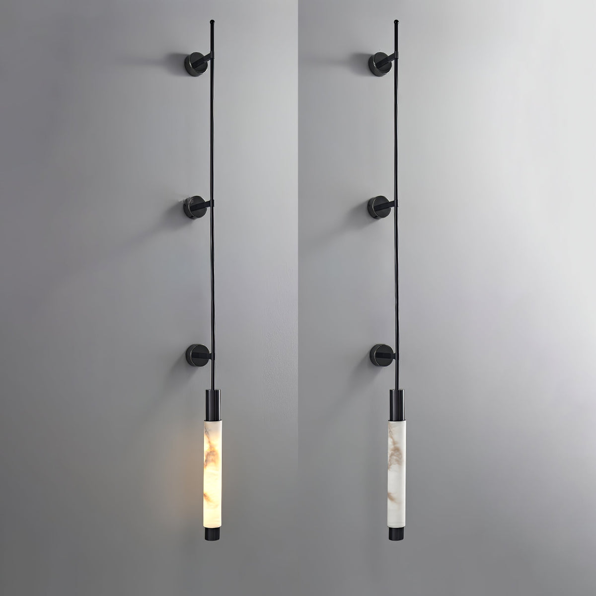 Verita Alabaster LED Wall Sconce in Brass Finish for Modern Interiors