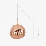 Lava Swag Pendant Light – Sculptural Molten Shade with Mirror Effect