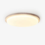 Terra Round Travertine LED Ceiling Light in Natural Stone Finish