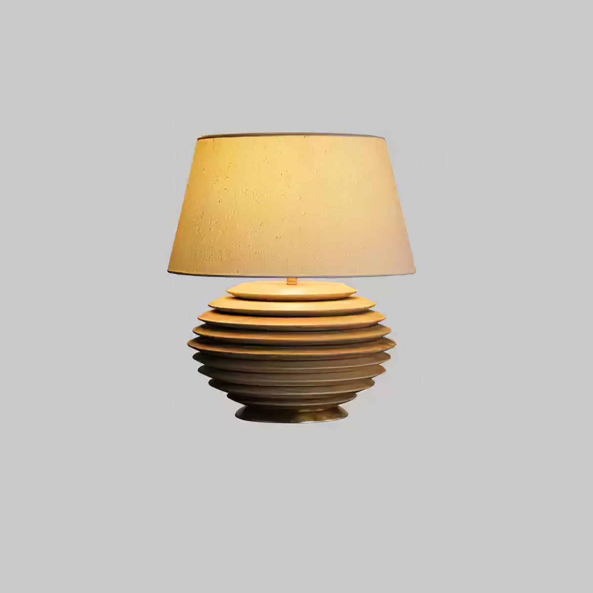 Cadence Table Lamp – Modern Fabric & Wood Table Light for Living Room, Bedroom, and Office