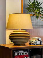 Cadence Table Lamp – Modern Fabric & Wood Table Light for Living Room, Bedroom, and Office