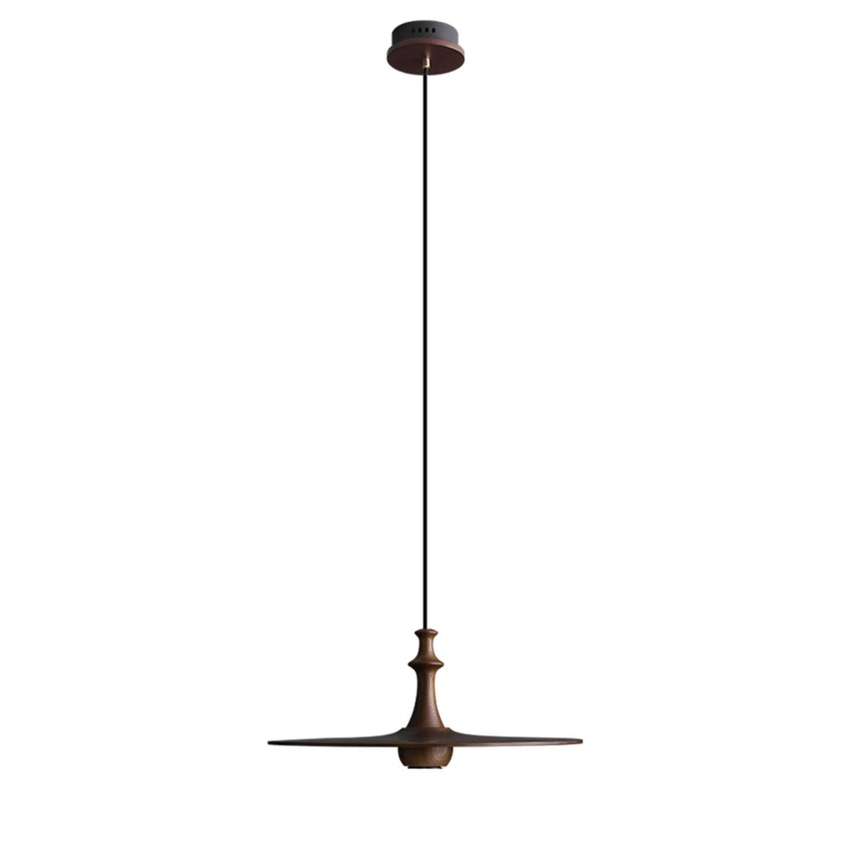 Wooden Spin Pendant Light – Modern Natural Wood Hanging Lamp for Dining Room & Living Room