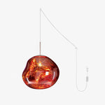 Lava Swag Pendant Light – Sculptural Molten Shade with Mirror Effect