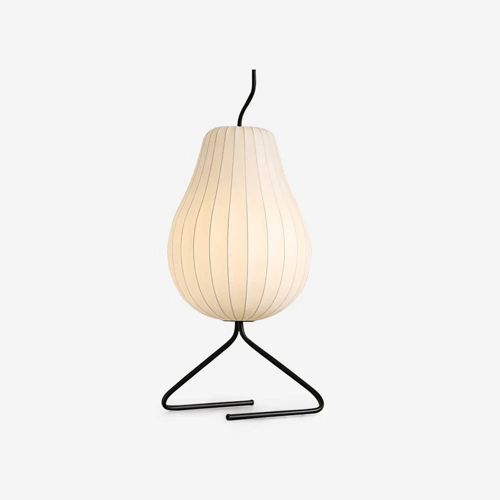 Japanese Cream Style Silk Pear Floor Lamp