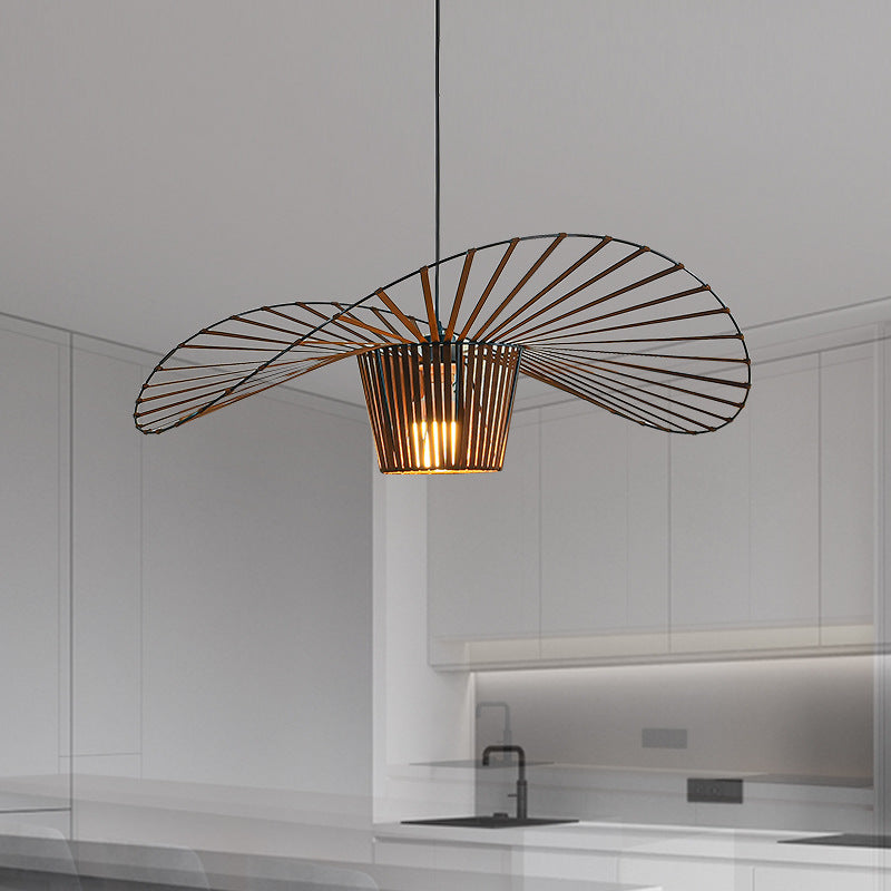 Modern Simple Fabric Hat Shape Pendant Light