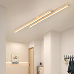 Nordic Modern Minimalist Wood Grain Long Ceiling Lamp