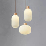 Antique Lantern Style Glass Pendant Lamp