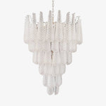 Artisan Glass Pinecone Chandelier in Nickel or Gold