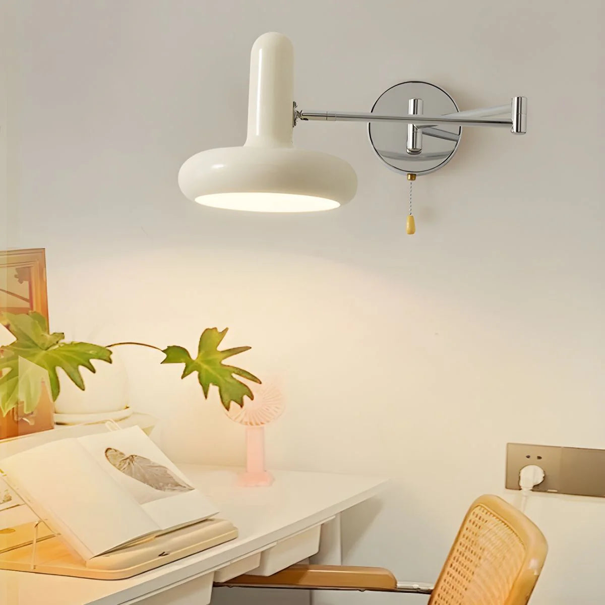 Mid Century White Wall Light