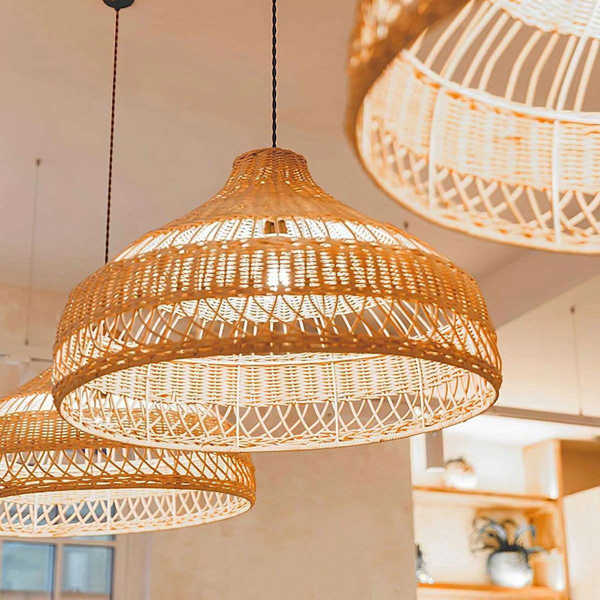 Coastal Weave Dome Pendant Light
