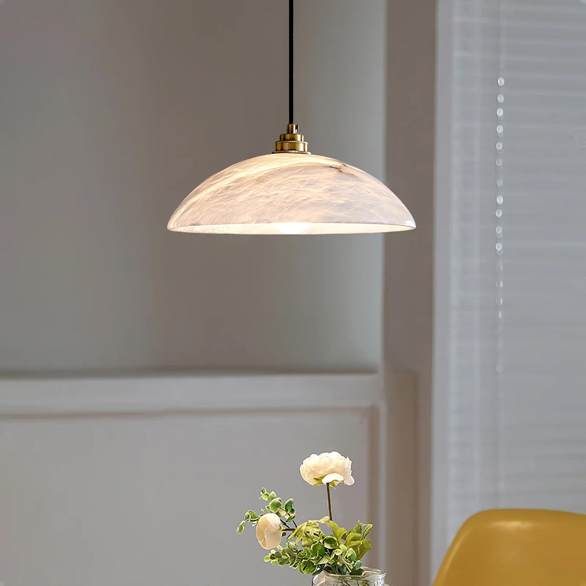 Lunaria Alabaster Pendant