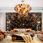 Postmodern Luxury Style Agate Living Room Chandelier