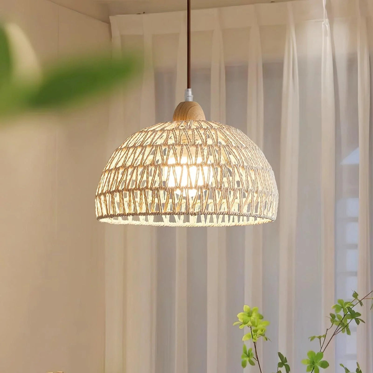 Arco Rattan Pendant Ligh