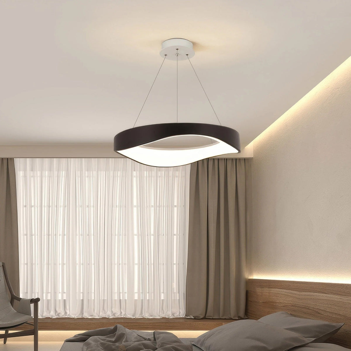 Nordic Creative Wood Grain Study Ceiling Lamp