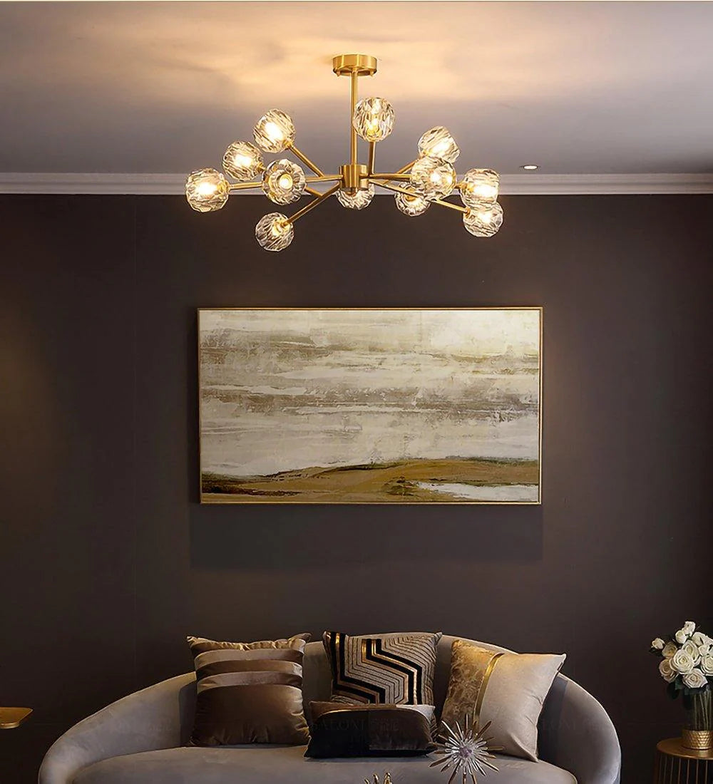 Glass Ball Cascade Chandelier
