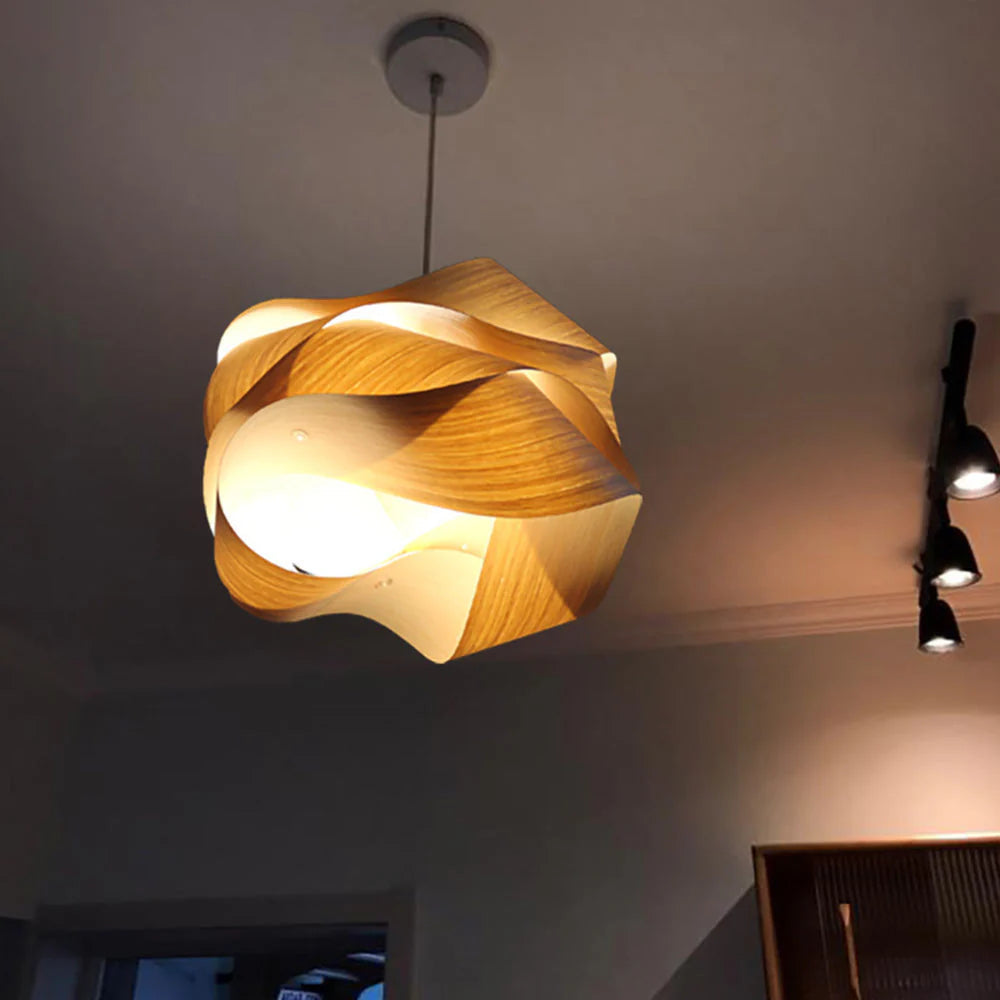 Rustic Modern Irregular Wooden Light