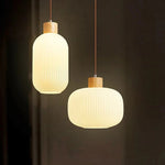 Antique Lantern Style Glass Pendant Lamp