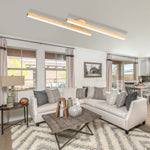 Nordic Modern Minimalist Wood Grain Long Ceiling Lamp
