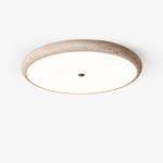 Travertine Disk LED Flush Mount Ceiling Light for Modern Interiors