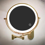 Wall Mounted Folding Illuminated Beauty Mirror For The Bathroom
