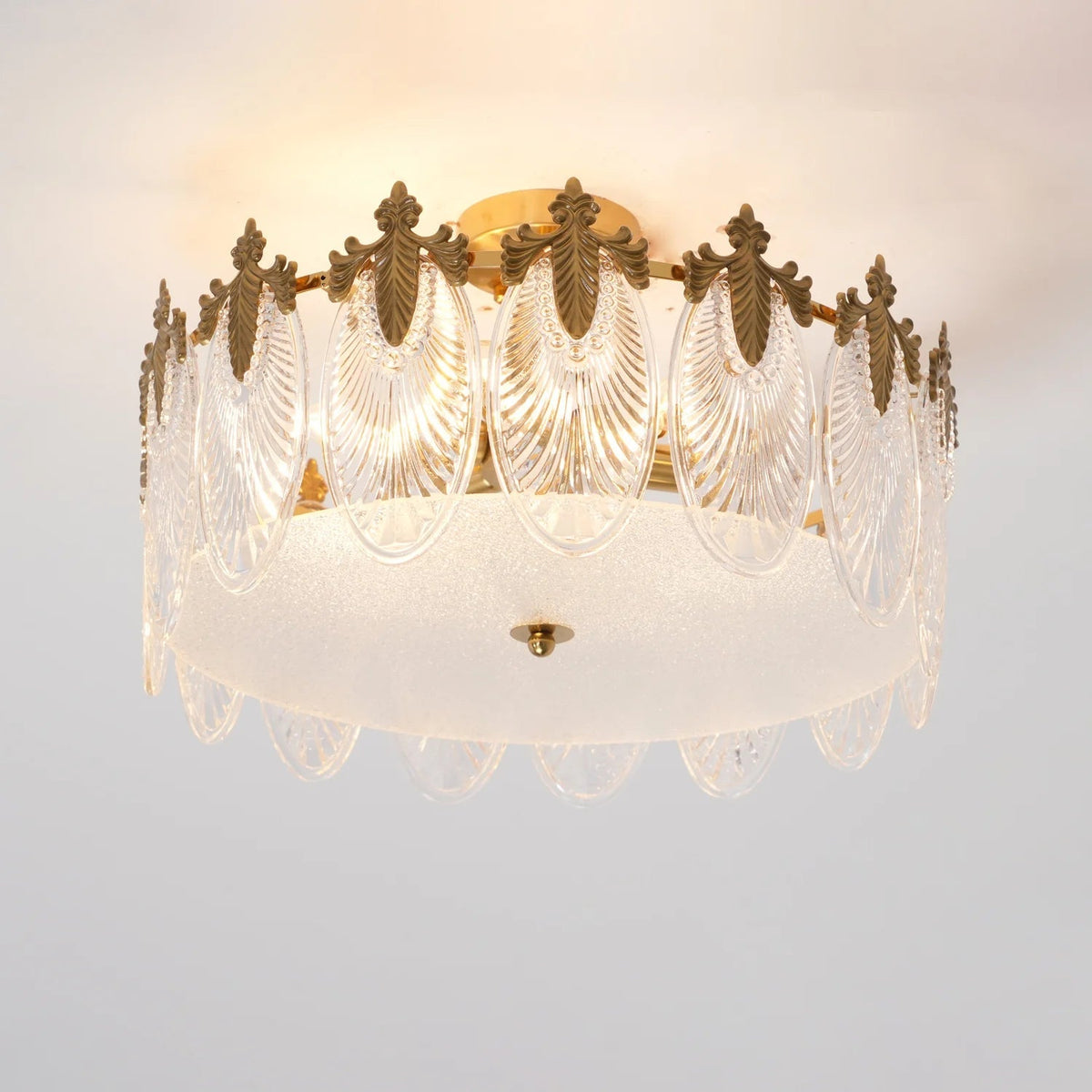 Intricate Round Glass Chandelier