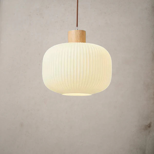 Antique Lantern Style Glass Pendant Lamp
