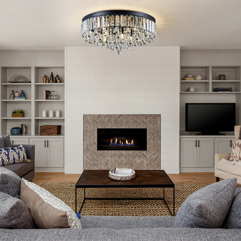 Simple Round Crystal Ceiling Lamp