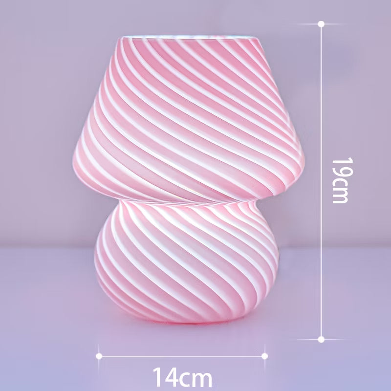 Creative Glass Retro Mushroom Table Lamp
