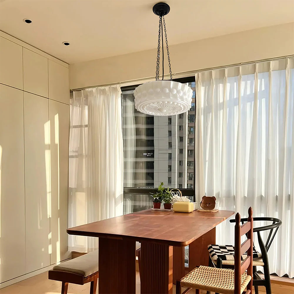 Classic White Round Pendant Lamp