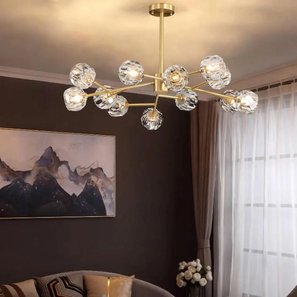Glass Ball Cascade Chandelier