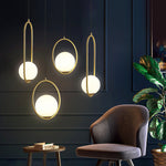 Modern Frosted Glass Ball Chandelier