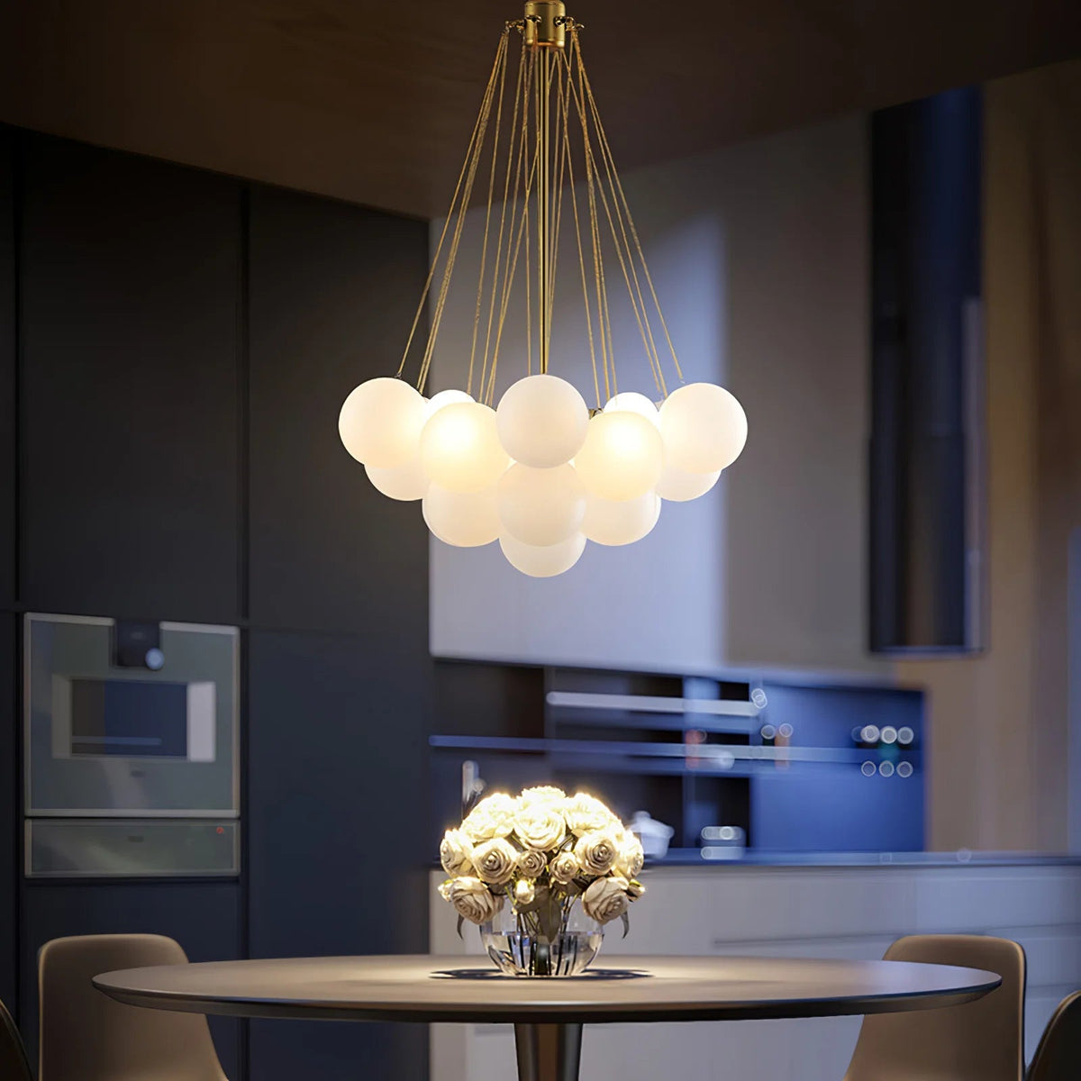 Aqua Sphere Chandelier