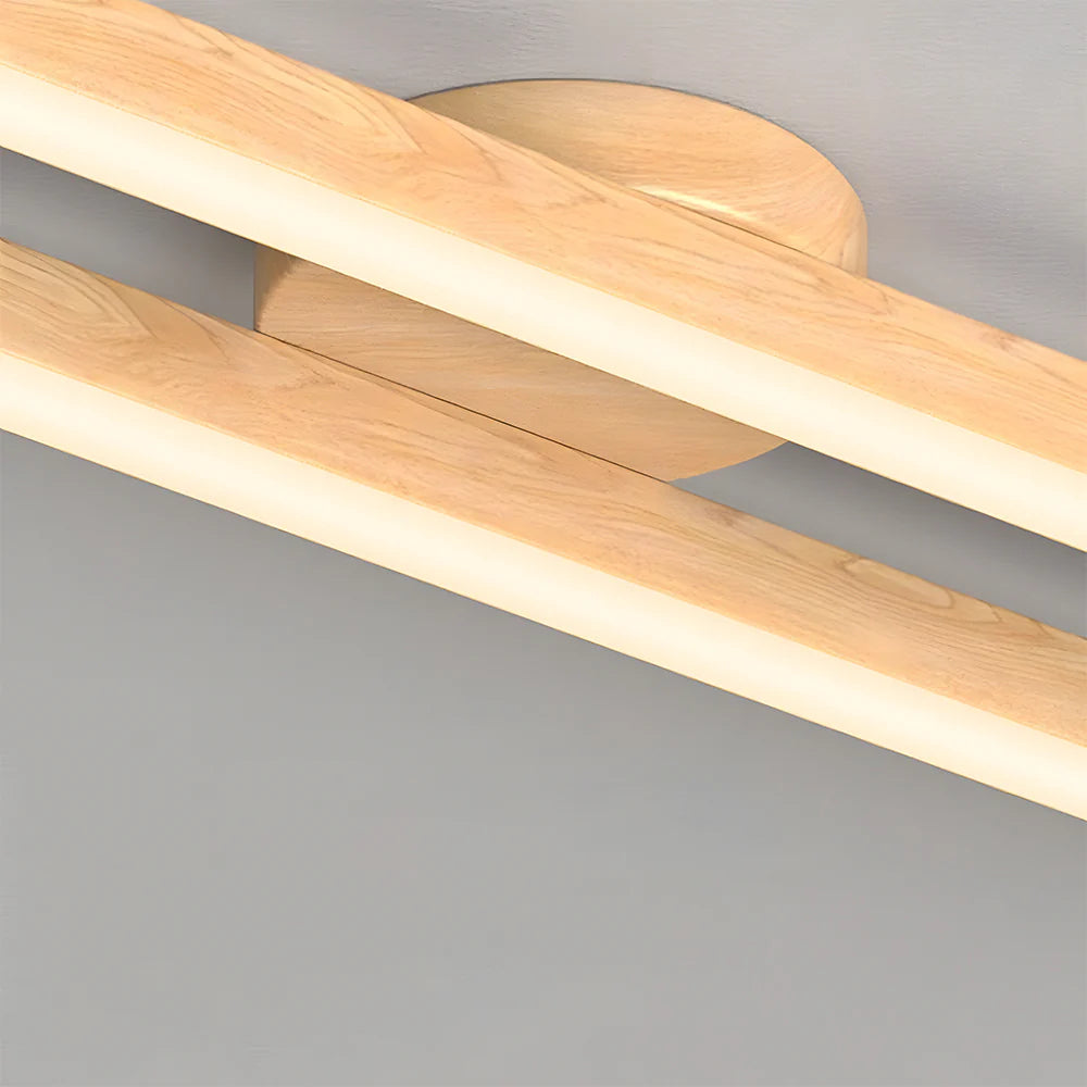 Nordic Modern Minimalist Wood Grain Long Ceiling Lamp