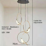 Whimsical Birds Round Pendant Light