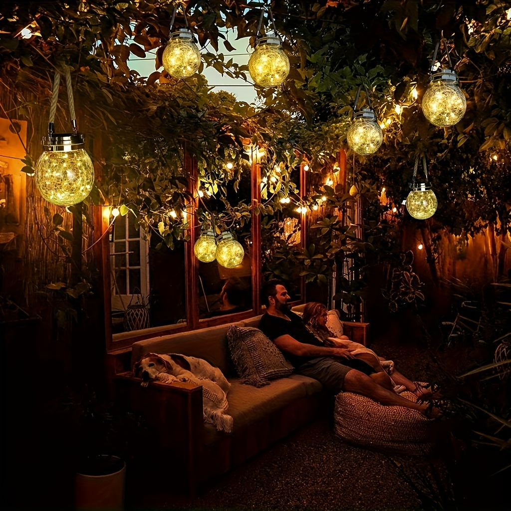 Solar Powered Outdoor Courtyard Crack Lamp