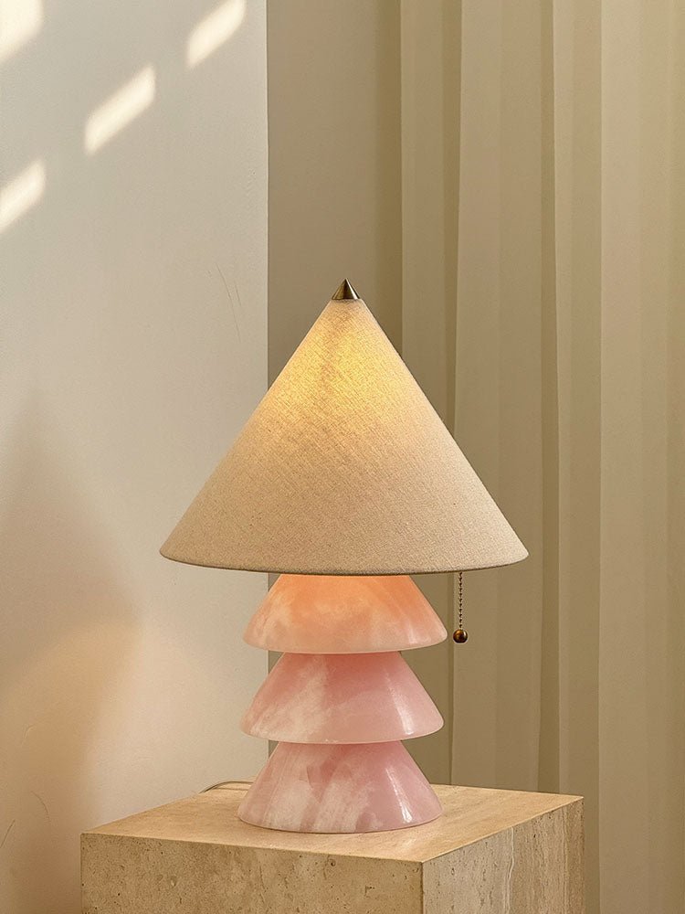 Pyralis Onyx Table Lamp – Sculptural Natural Stone Illumination