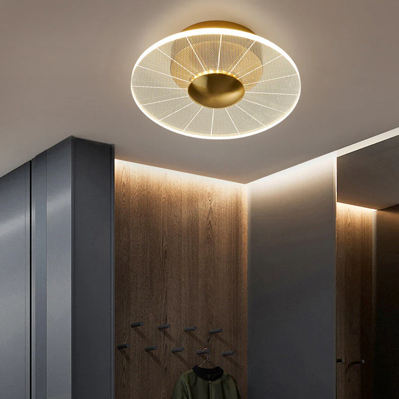 Modern Geometric Grain Ceiling Light