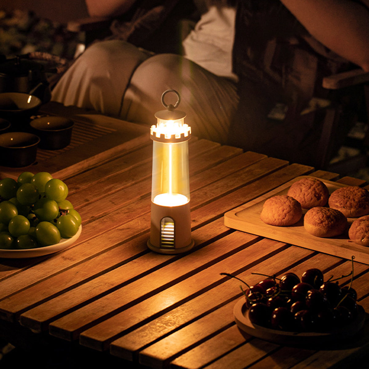 Aurora Portable LED Lantern with Warm Ambient Glow