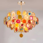 Postmodern Luxury Style Agate Living Room Chandelier