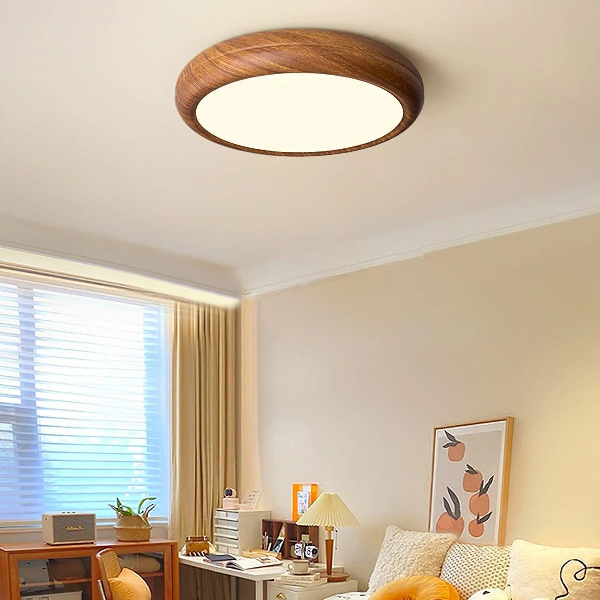Wooden Veneer Ceiling Light