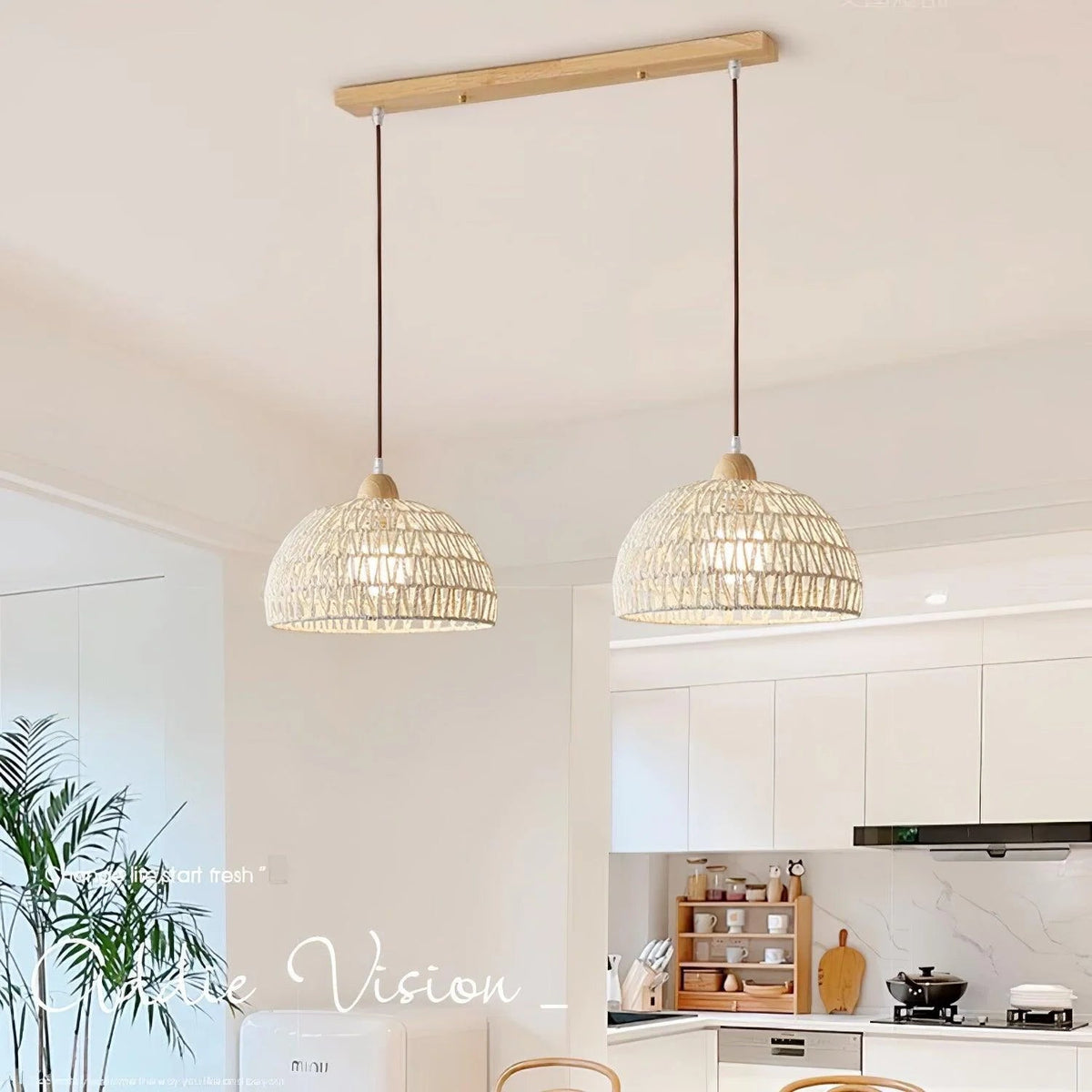 Arco Rattan Pendant Ligh