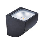 Geometric Outdoor Wall Sconce with Directional LED Light