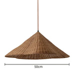 Boho Woven Scalloped Pendant Light