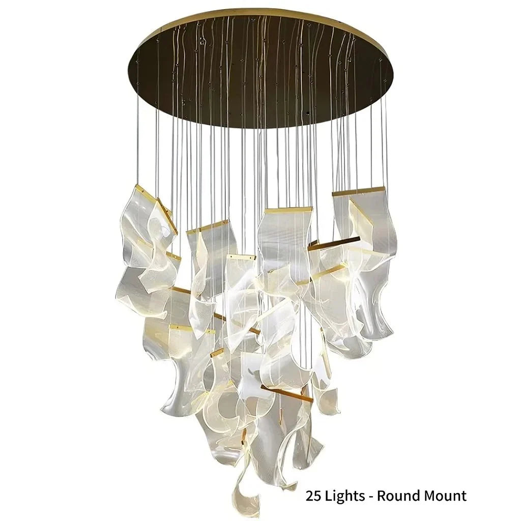 Double Storey Villa Living Room Light Luxurious And Artistic Chandelier