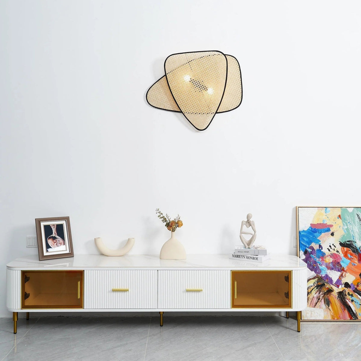 Cane Weave Wall Light